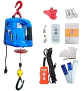 Bigorenda 3-in-1 Electric Hoist Winch,1100lb Capacity, Portable Electric Power Winch with Wire Wi...