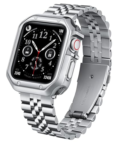 Ya en manzanajugosa.com: BINLUN Correa de Metal Compatible con Apple Watch 46mm 45mm 44mm 42mm 41mm 40mm 38mm 49mm Correas de Acero Inoxidable con TPU Funda Aptas para iWatch Series 11/10/9/8/7/SE2/SE/6/5/4/3/2/1/SE3/Ultra
