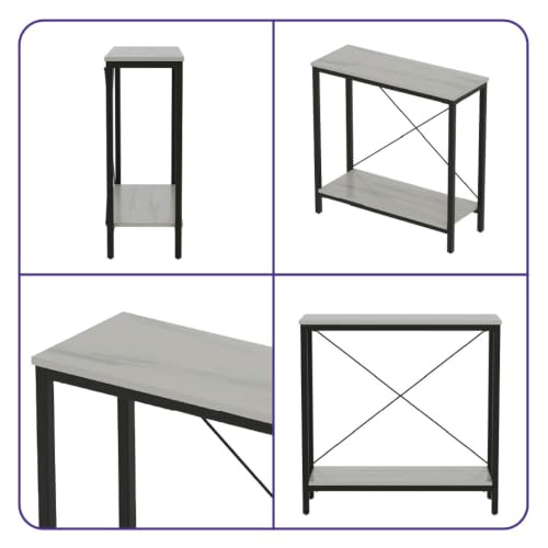 Image of Wakefit Marqis Metal Side Table-Simless White