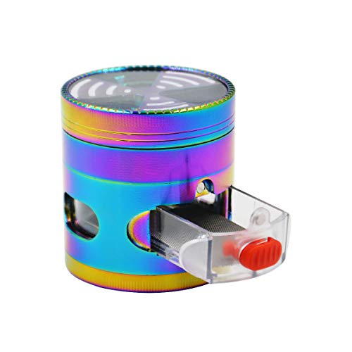 Grinder Herb Grinder 4 Pieces Rainbow Grinders 2.5'' Zinc Alloy Clear top Grinder