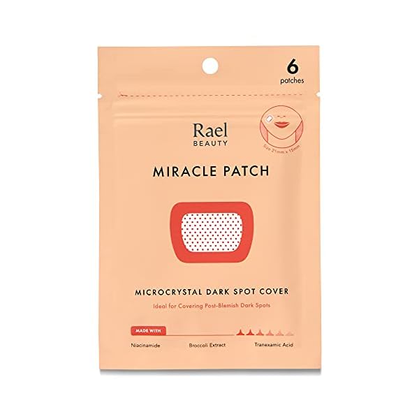 Rael-Microcrystal-Dark-Spot-Cover-Post-Acne-Spots-Skin-Tone-Treatment-Reduce-Redness-with-Skin-Brightening-Ingredients-6-Count Rael Pimple Patches, Miracle Microcrystal Spot Cover - Dark Spot Corrector, Hydrocolloid, Post Acne, with Skin Brightening, for All Skin Types, Vegan, Cruelty Free (6 Count)