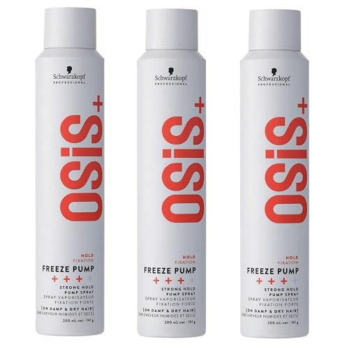 Schwarzkopf OSiS+ Freeze Pump 3 x 200 ml Osis Finish Pumpspray für starken Halt