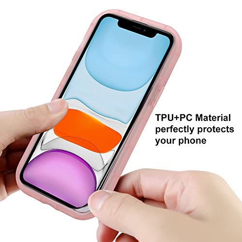 Mzelq Compatible With Iphone 11 Case Pink Strawberry Cute Pattern, Soft Tpu Cute Camera Protector Iphone 11 Case For Girls Women + 1* Screen Protector, Camera Hole Protective Cover #TOP2