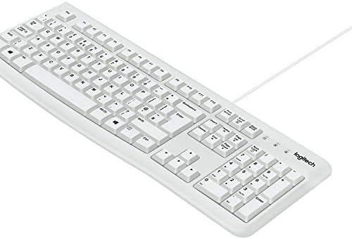 Logitech K120 Wired Business Keyboard, QWERTZ German Layout - White