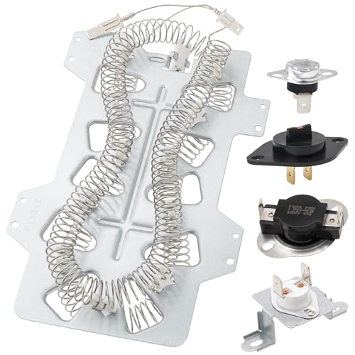 Dryer Heating Element Kit Fit for Samsung DVE50M7450P/A3 DVE50R5200W/A3 DVE50R5400V/A3 DVE50M7450W/A3 DV409AEW/XAA DV40J3000EW/A2 DVE45R6100V/A3 DV484ETHAWR/A1 DV484ETHASU/A1