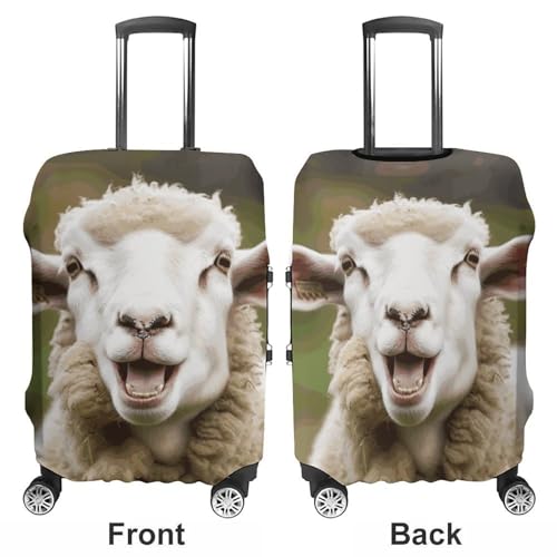 Funny Naughty Sheep Tongue Cute Animal Printed Luggage Cover Protector, Fits 18-32 Inch Luggage3