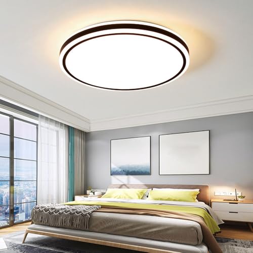 Plafonnier LED rond ultra fin dimmable avec télécommande pour salon