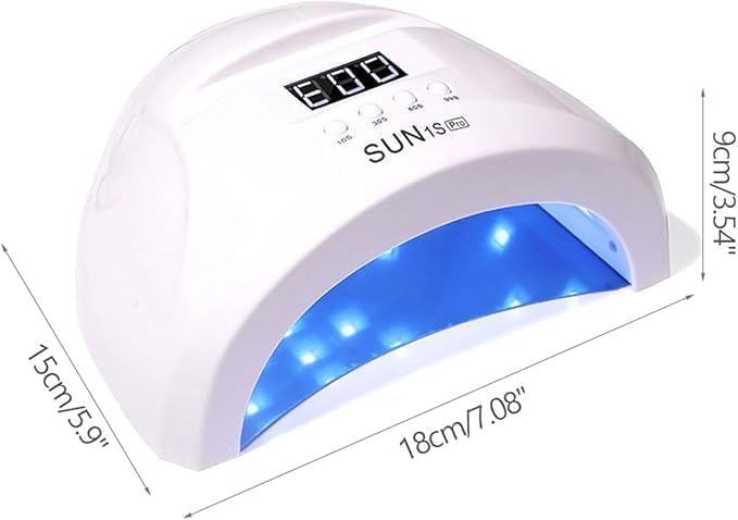 SQUADO Lampada UV LED Per Smalto, 48W, 4 Impostazioni Timer, Sensore Automatico, Con Supporto Per Telefono