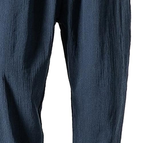 Pantalones de playa para hombre en lino sueltos para paseos de verano 4