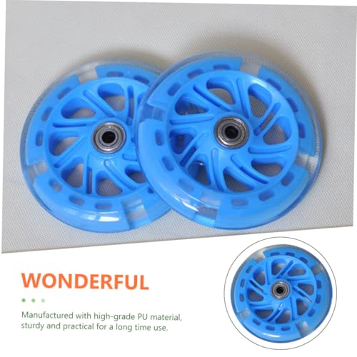 Ruedas de entrenamiento luminosas Holibanna 2 piezas de 1 pulgada con rodamientos y estabilizadores para bicicleta miniatura 6