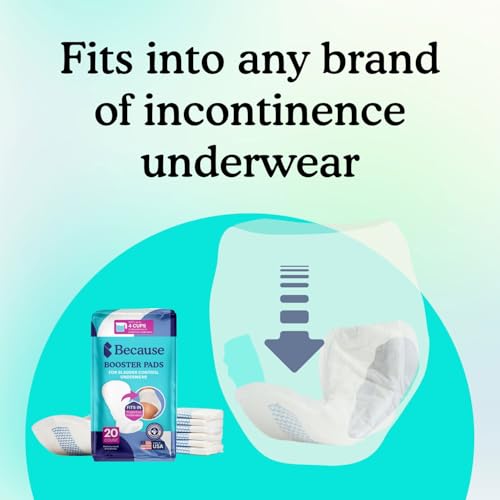 Because Overnight Booster Pads Fit All Adult Diapers, Helps Keep Your Adult Diaper Active All Night, Adds 4 Cups to Incontinence Underwear, Extra Absorbency, 88 Count