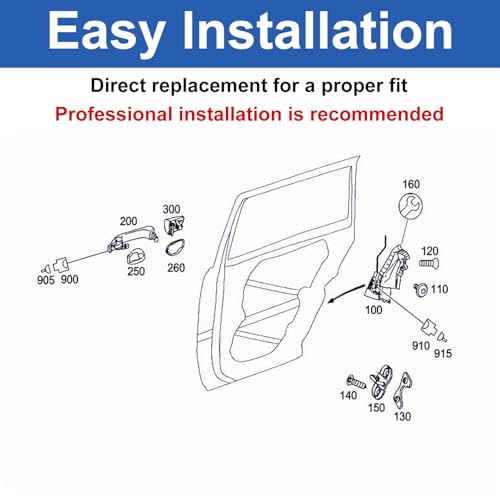 Image of MUNIK Rear Right Door Lock Actuator for Mercedes ML GL R-Class | For select Mercedes ML GL R-Class W164 X164 W251 models; rear right door latch, replaces 1647301035 2517301635