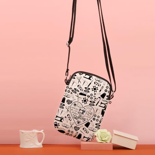 TSOTMO Funny Sewing Gift Quilting Crossbody Bag Sewing Lover Gift Quilting Gift for Women Seamstress Shoulder Bag4