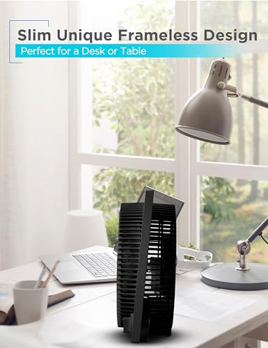 Image of BLACK+DECKER 9 inches Frameless Tabletop Box Fan, Black