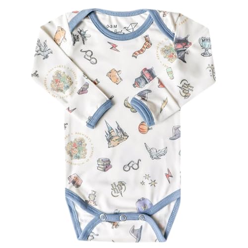Image of Copper Pearl Long Sleeve Bodysuit Baby: Ultra Soft Baby for Newborns, Boys, and Girls - Stylish, Comfortable, Overlap Shoulders, Premium Knit Fabric - Newborn, Wizarding World™