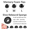 A-Focus [6 Pairs] Galaxy Buds FE Memory Foam & Silicone Ear Tips, Soft Replacement Comfortable Earbuds Eartips Gel Compatible with Samsung Galaxy Buds FE 2023 Release GBFE214532 Black