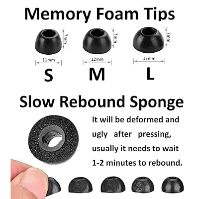 A-Focus [6 Pairs] Galaxy Buds FE Memory Foam & Silicone Ear Tips, Soft Replacement Comfortable Earbuds Eartips Gel Compatible with Samsung Galaxy Buds FE 2023 Release GBFE214532 Black