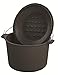 Bayou Classic 6-qt Pre-Seasoned Cast Iron Covered Soup Pot w/Domed Self-Basting Lid Features Rounded Interior Flat Bottom Exterior Perfect For Slow Cooking Soups or Stews and Simmering Risotto