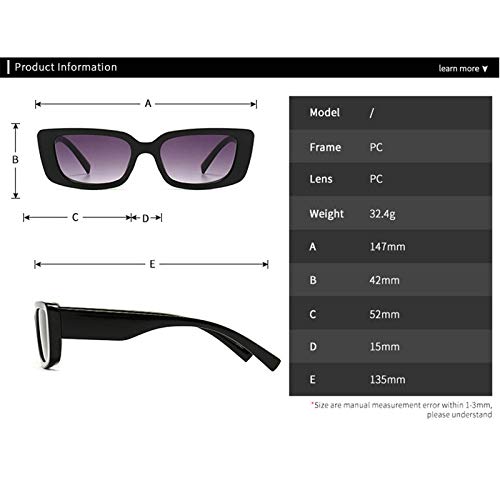 Vintage Black Square Sunglasses Women Brand Small Rectangle Sun Glasses Female Gradient Clear Mirror Eyewear3