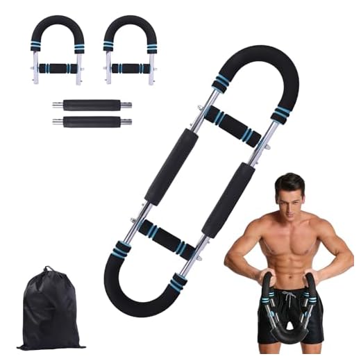 Twister de Brazos en Forma, Ejercitador de Musculación y Pecho Ajustable (30-50 kg), Desmontable y Portátil para Uso en Cualquier Lugar, Ideal para Residencia Estudiantil y Viajes