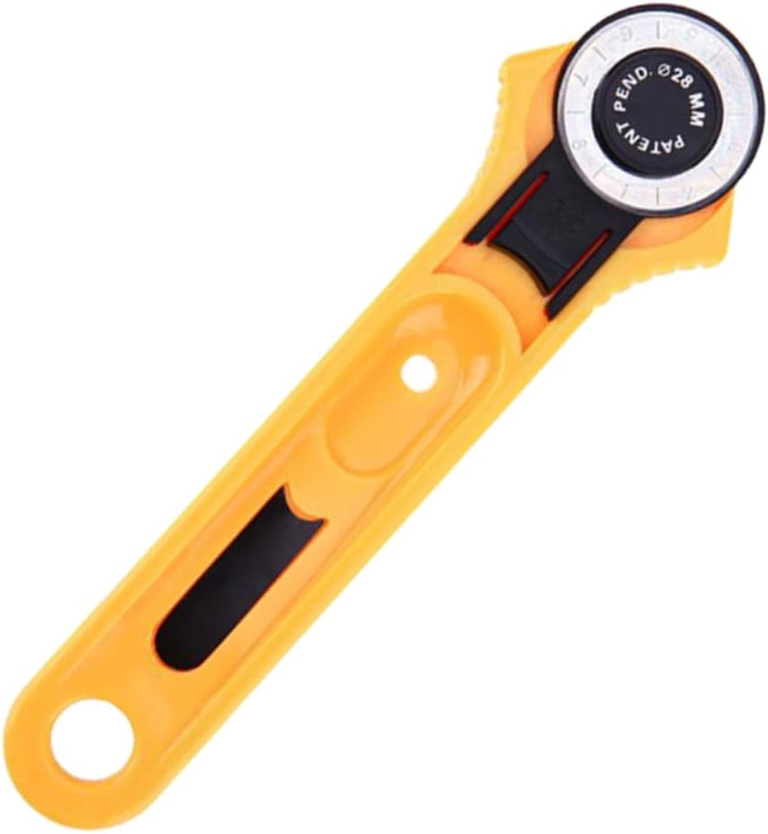 SEWACC 2PCS Rotary Cutter Tungsten Steel Blades Manual Wheel Cutter with Safety Lock for Fabric Sewing Quilting Crafting Ergonomic Handle for Precise Cutting