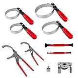 WETT Swivel Oil Filter Wrench Set, 9-Piece Standard Oil Filter Removal Tool, with...