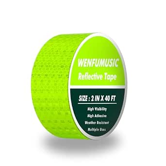 Reflective Tape 2" x 40ft Fluorescent Green Waterproof Reflective Stickers & Reflector Tape for Vehicles and Outdoor Safety
