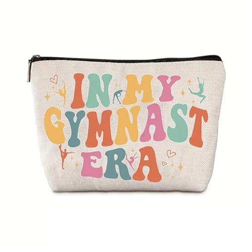 Cuixia Make Up Bag Gymnastics Gifts for Girls Personalized Makeup Cosmetic Bags Gymnastics Zippered Travel Makeup Bags for Gifting Gymnastic Gifts Mum Sisters Girls Best Friends