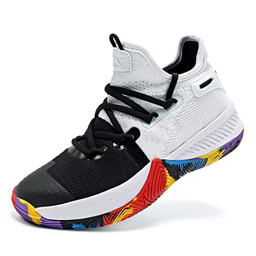ASHION Kid's Basketball Shoes Boys Sneakers Girls Trainers Comfort High Top Basketball Shoes for Boys(Little Kid/Big Kid),2 White,Size 2.5
