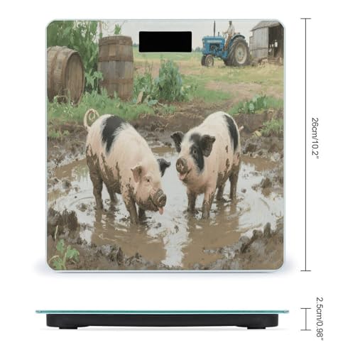 Báscula Digital de Baño Farm Animal Pig con Pantalla LED miniatura 2