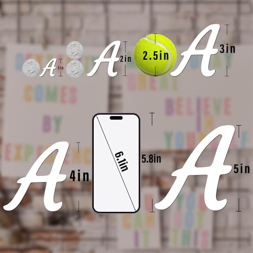 Image of 336 Pieces 16 Sheets Letter Stickers,Self Adhesive Waterproof Mailbox Numbers Stickers,Alphabet Decals for DIY,Bulletin Board,Window,Door,Sign,Bike,Car,Laptop,Scrapbook(White, 3 Inch)