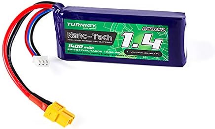 TurnigyNano-Tech 1400mAh 2S 25C Lipo Pack w/XT60