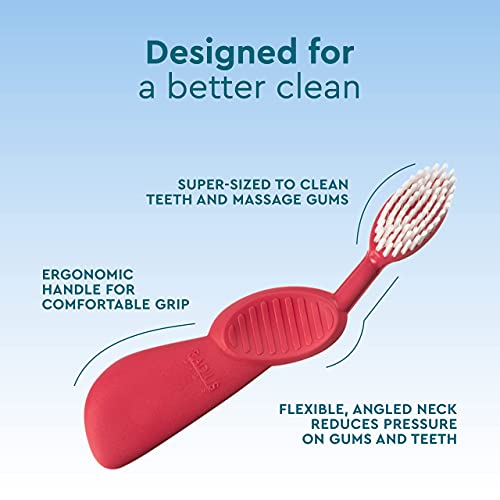 Radius Flex Brush With Soft Bristles Toothbrush Bpa Free & Ada Accepted Designed To Improve Gum Health & Reduce Issues - Right Hand - Black/White - Pack Of 1 #TOP3