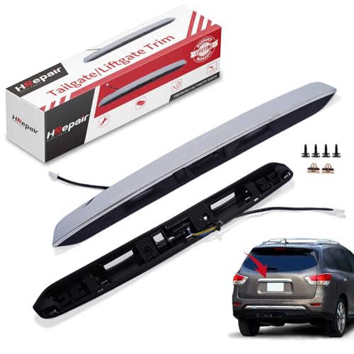 Moldura de puerta trasera cromada 90810-9PG2D original para maletero de Nissan Pathfinder 2