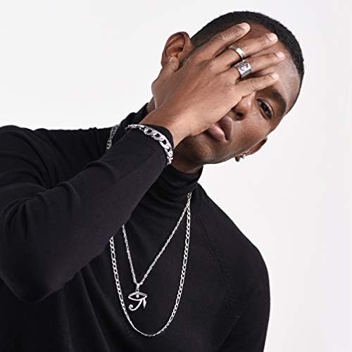 PROSTEEL Men Cuban Chain Bracelet,13mm Width, 19/21cm Length,Gold Plated/316L Stainless Steel/Black(Send Gift Box)
