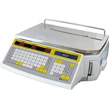 Aquos Commercial Retail Scale LS-100F Label Printing Scale NTEP Legal for Trade Class III Digital Price Computing Scale | 60 lb Capacity | Ethernet Network | Thermal Label Printer