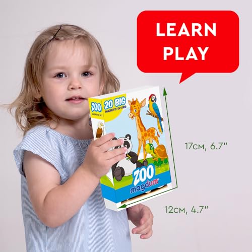 ZOO animal magnets for kids -real LARGE fridge magnets for toddlers- Magnetic EDUcational toys baby 3 year old baby LEARNing magnets for kids- Kid magnets Magnetic THEATRE-jungle animal magnets