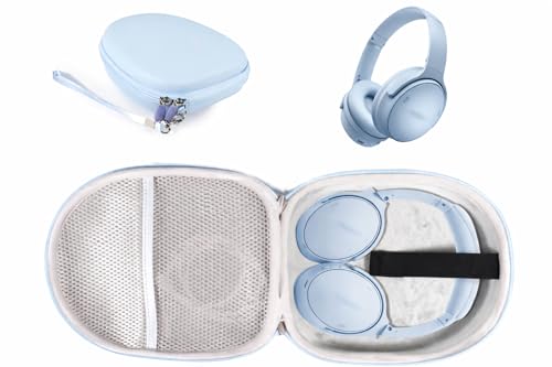 Image of Case for Bose QuietComfort Bluetooth Headphones with Microphone, QuietComfort 45, 35, 35 II, Replacement case only (Moonstone Blue)