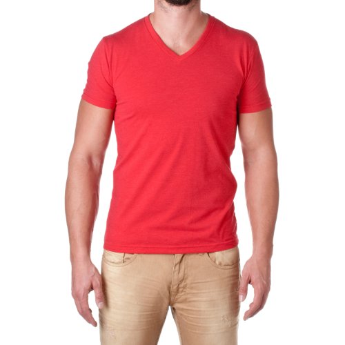 V-Neck T-Shirt in Silk CVC by Next Level Apparel