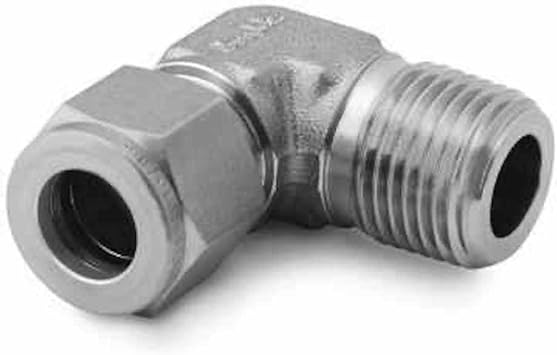 Swagelok, SS-810-2-6, Stainless Steel Tube Fitting, Male Elbow, 1/2" Tube Od x 3/8" Male NPT