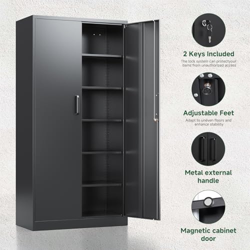 Letaya 72" Metal Garage Storage Cabinet