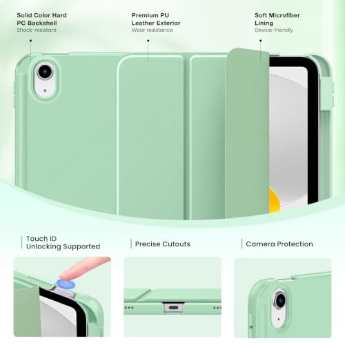 MoKo for iPad A16 11th Gen Case, iPad 10th Generation Case, Agave Green by MoKo - Used condition - Image 3