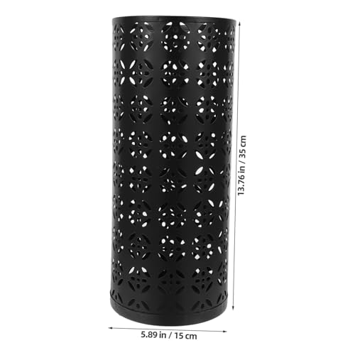 Porte-parapluies noir Toyvian seau ajouré rangement fleurs séchées