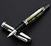 Xezo Handmade Rollerball Pen in Tungsten Metallic Finish with Tahitian Black Mother of Pearl (Maestro Black MOP Tungsten RPL). No Two Alike