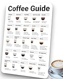 Barista Guide magnetisch - Siebträger Zubehör für perfekten Kaffee, 25 Kaffee-Spezialitäten, Espresso Zubehör, Geschenk für Männer & Frauen