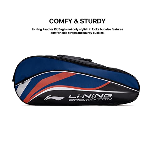 Sac de Badminton Li-Ning Panther Bleu Roi en Polyester à Double Fermeture