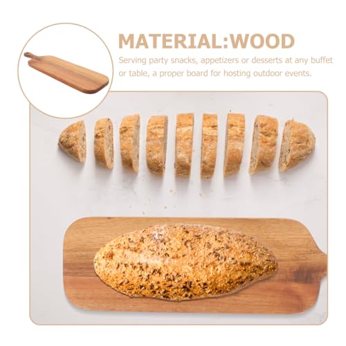 Tabla de cortar rectangular con mango de madera Luxshiny miniatura 4