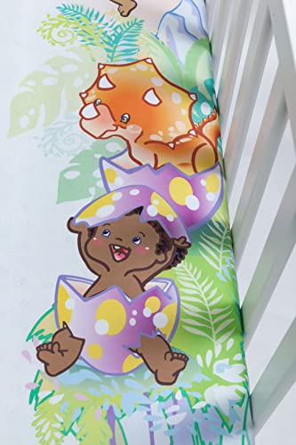 Baby Titi - Fitted Crib Sheet, Dinosaur, Soft Microfiber, Crib Sheets For Boys, African American, Asian, Latino Mattress Sheets For Crib And Toddler Beds (Dinosaur) #TOP4