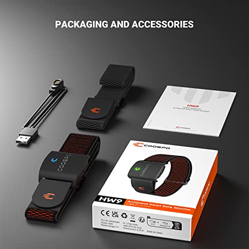 Coospo Hw9 Bluetooth 5.0 Ant+ Heart Rate Monitor Armband With Hr Zones/Calories Burned, Optical Hrm Sensor For Fitness Training/Cycling/Running,Compatible With Peloton,Ddp Yoga,Wahoo thumb #8