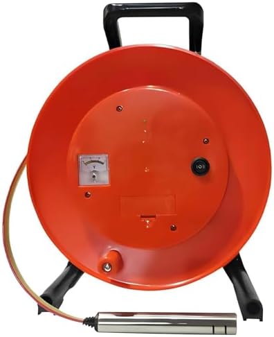 Well Water Depth Meter with Stainless Steel Probe & Steel Tape, Groundwater Depth Gauge for Wells & Boreholes, 50m (164ft) with Voltmeter & Buzzer Alert – Battery Not Included